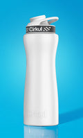 22oz. White Stainless Steel Bottle & Black Lid