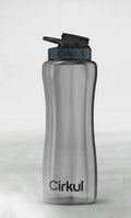 32oz. Black Tint Plastic Bottle with Gray Lid