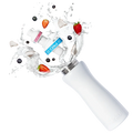 22oz. White Stainless Steel Bottle & Comfort-Grip Lid
